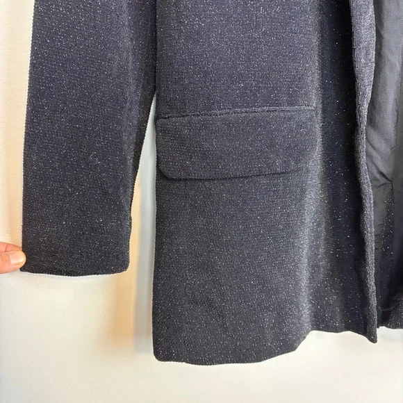ALLSAINTS Aleida Shimmer Blazer Black Sz 6 - Picture 9 of 16